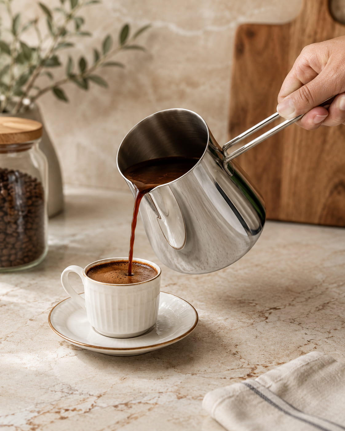 Ozlife Ceylin Stainless Steel Coffee Pot 600 ml & 1000 ml