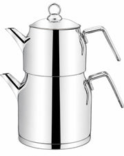 Özlife Luna XL Plain Stainless Steel Teapot Set