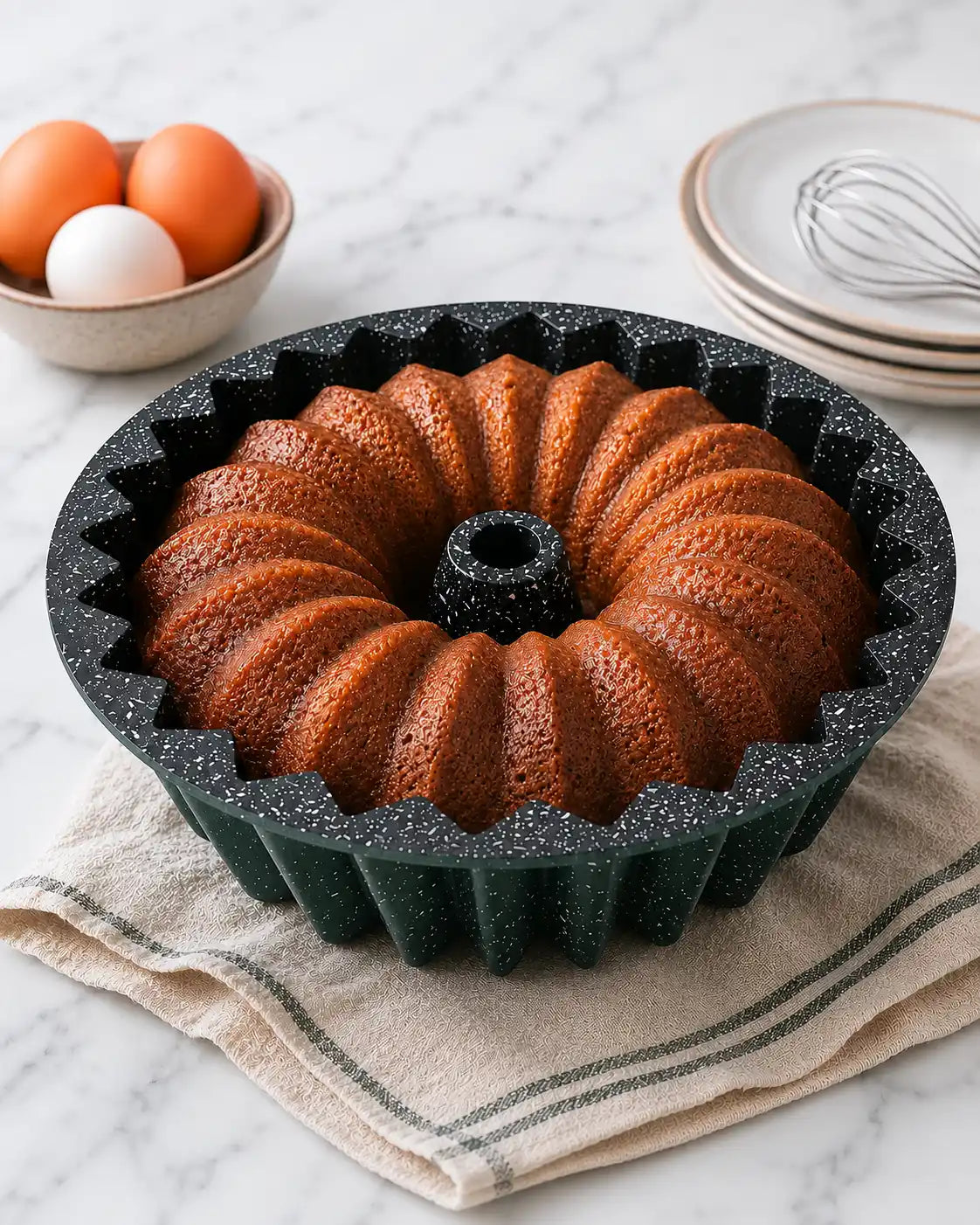 Ozlife Rente Granite Cake Pan Green