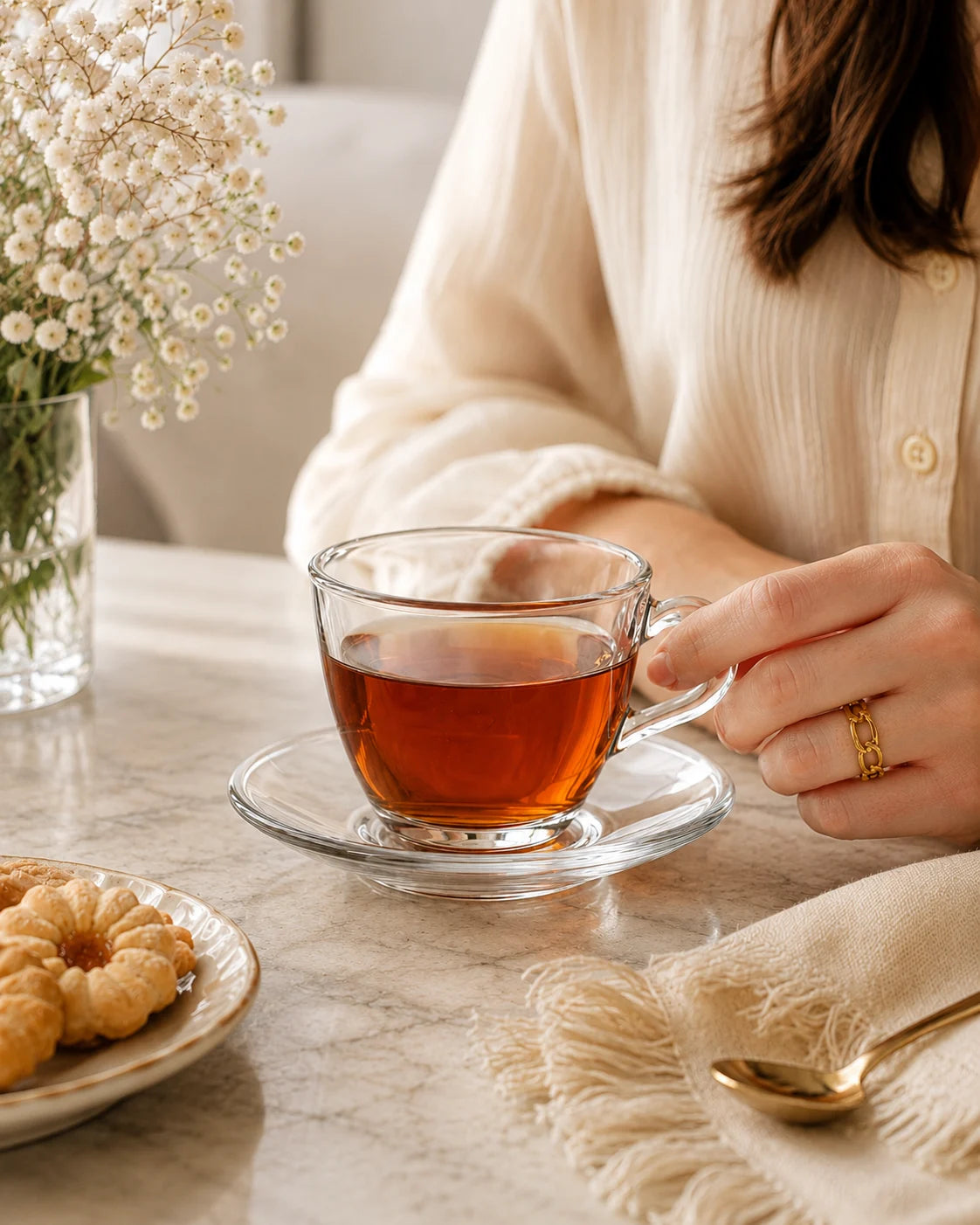 Pasabahce Basic Cup Set (6 Cups & 6 Saucers)