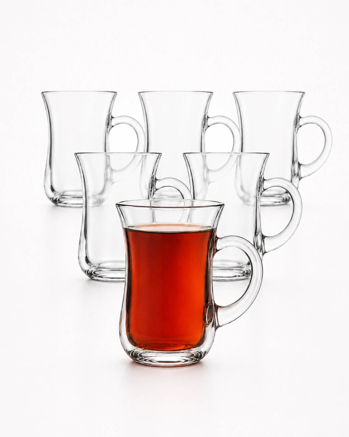 Pasabahce Keyif Tea Glass with Handle 145 cc 6-Piece Set