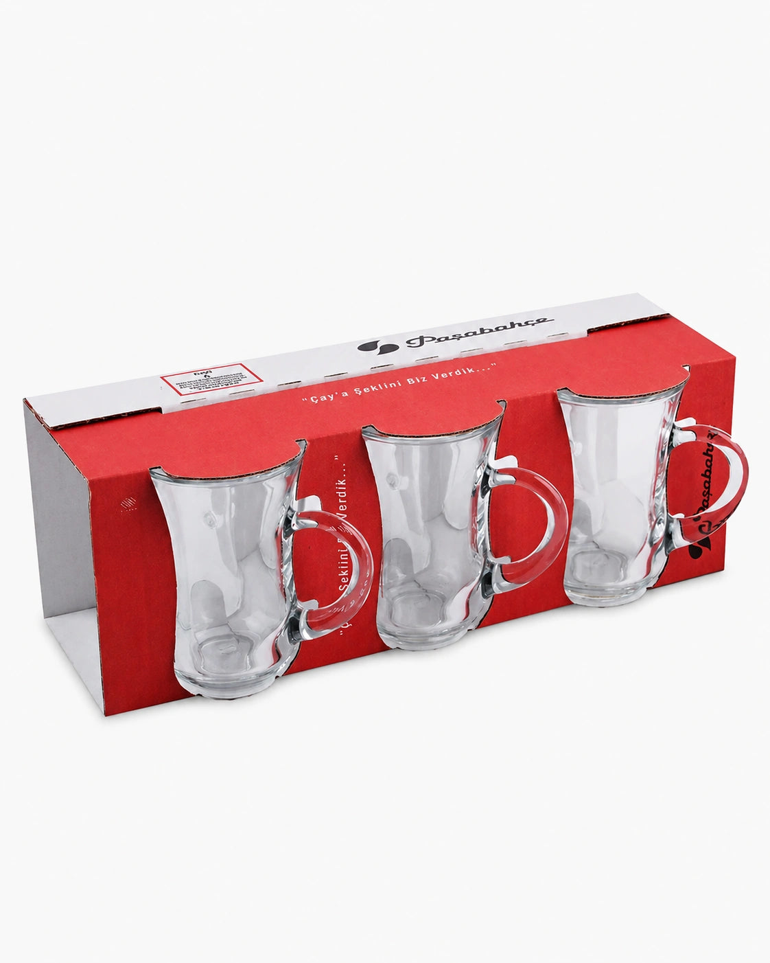 Pasabahce Keyif Tea Glass with Handle 145 cc 6-Piece Set