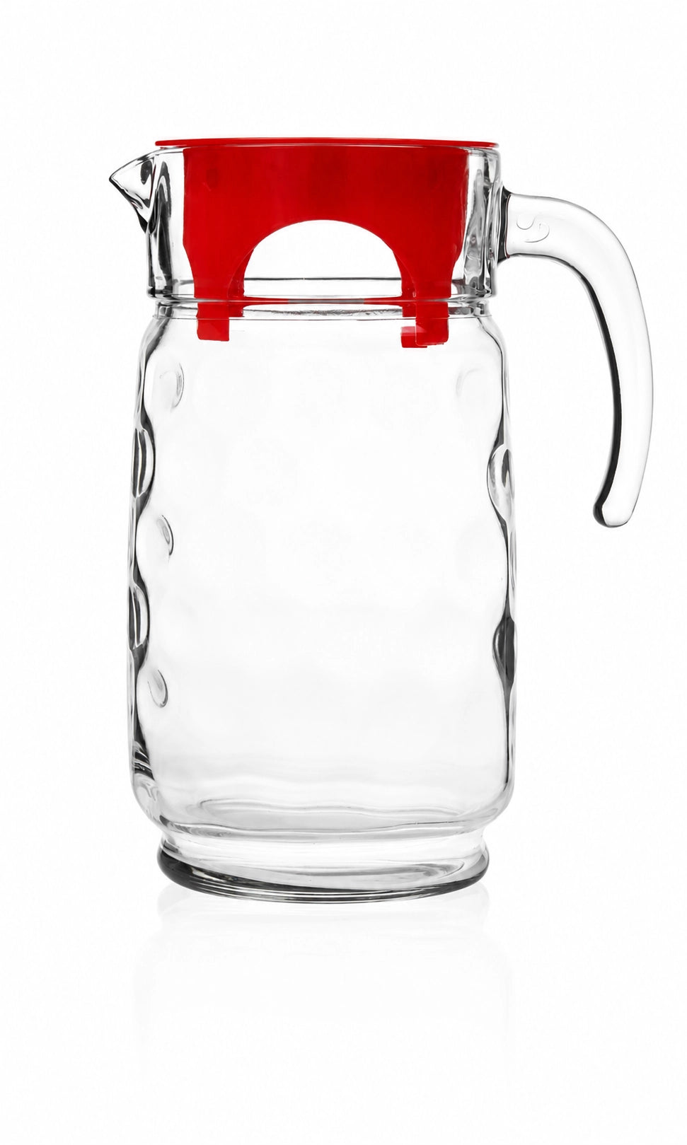 Pasabahce Space Pitcher 1650 cc| Red Plastic Lid