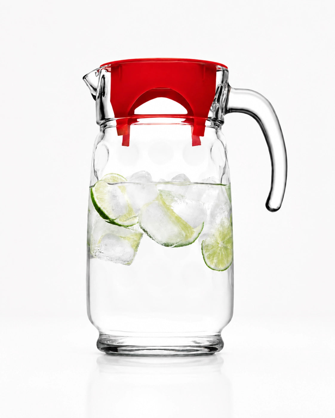 Pasabahce Space Pitcher 1650 cc| Red Plastic Lid