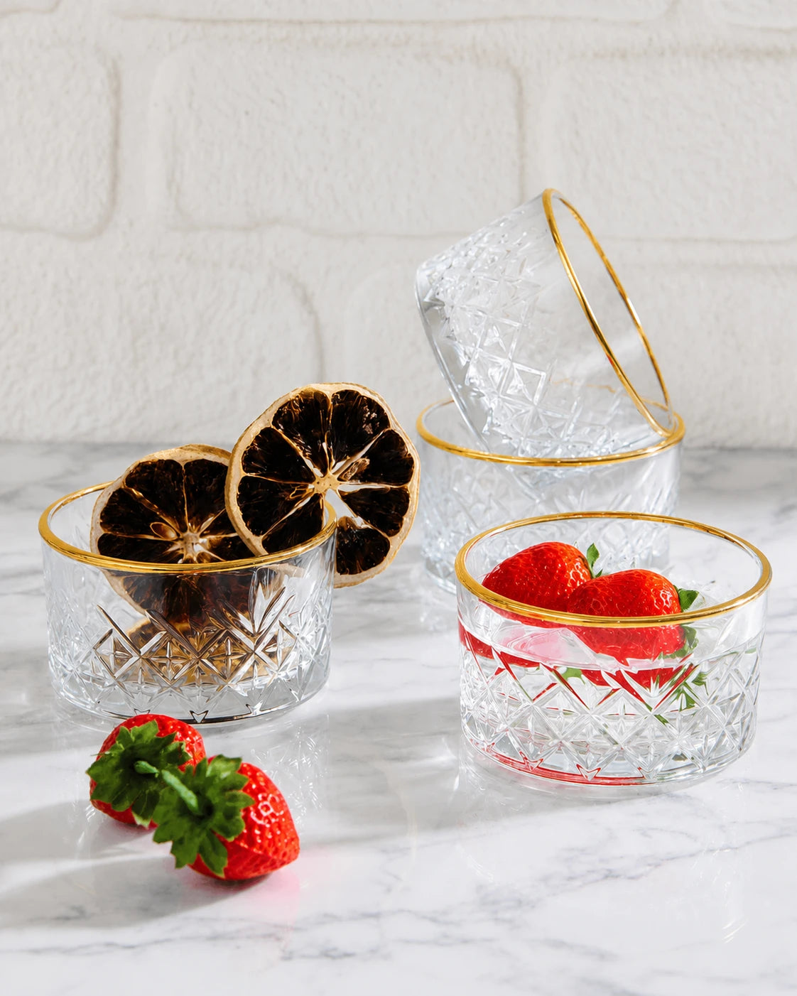 Pasabahce Timeless Golden Bowl 225 cc 4 Piece Set