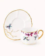 ACAR Pietro 6-Person Porcelain Coffee Cup & Saucer Set (90 ml)