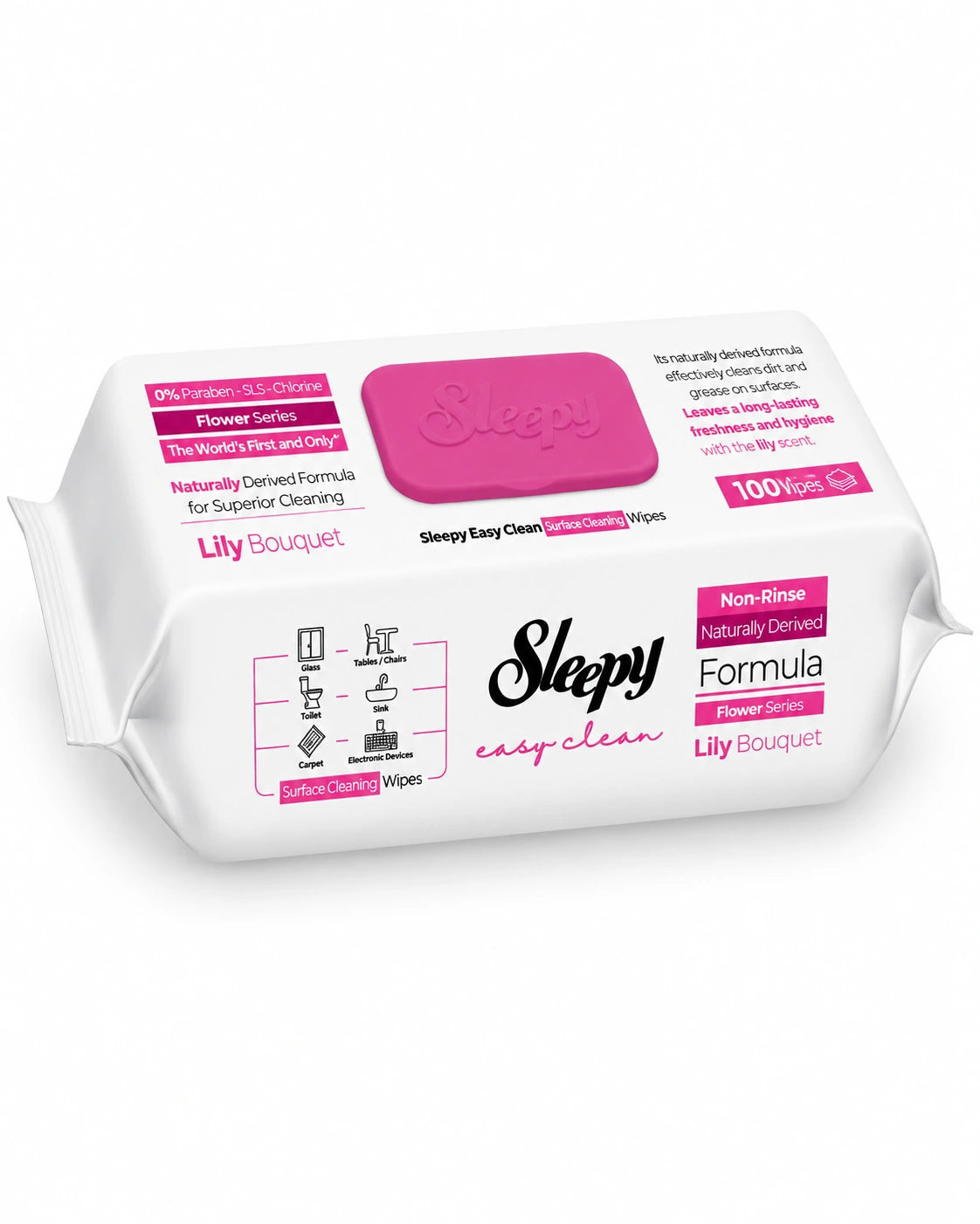 Sleepy Surface Cleaning Wipes – Lily Bouquet – 100 Wipes