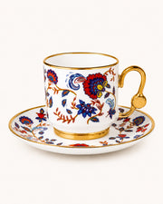 KOSOVA Sophia 6-Person Porcelain Coffee Cup & Saucer Set (90 ml)